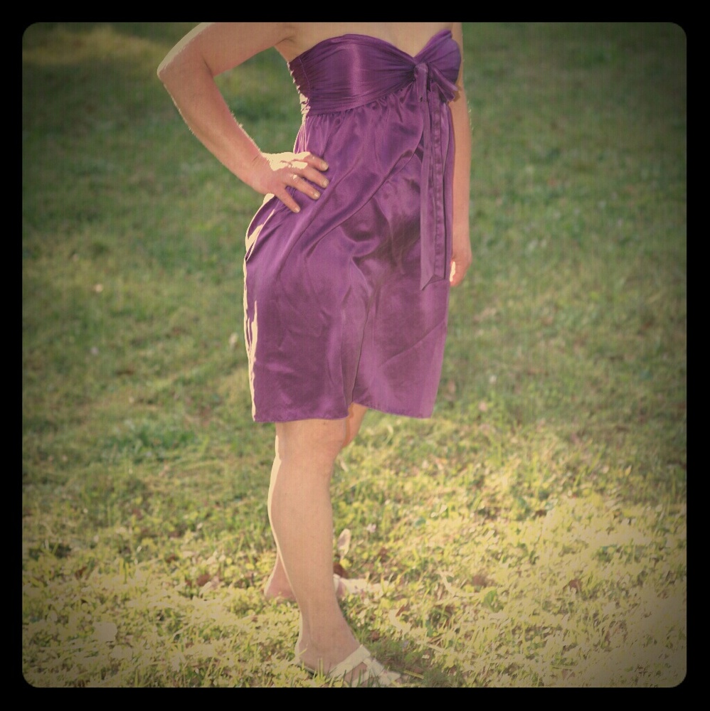 100% silk Gianni Bini strapless gown